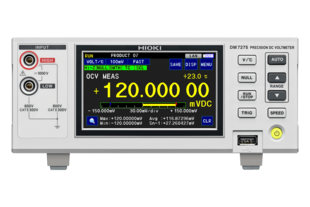 Hioki DM7275-01 Precision DC Voltmeter, DC V only, measure DC Voltage and temperature simultaneously