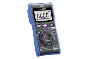 Hioki DT4223 Digital Multimeter, DCV 600V, ACV 600V, voltage detector, resistance, frequency