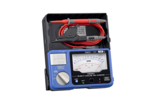 Hioki IR4017-20 Analog MOhm HiTester, single range Testing Voltage 500V, up to 1000 MOhm, AC Voltage measurement, luminous scale, hard carrying, case test leads