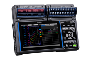 Hioki LR8450-01 Memory HiLogger, Max. 330ch (120ch + Wireless 210ch), DC Voltage/ temperature, Thermocouple sensor/ Humidity/ Cumulative pulses/ Rotation/ Digital/ resistance measurement/ Strain, minimum 1 ms interval, realtime Recording to SD card/ USB m