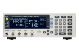 Hioki RM3542-01 Resistance HiTester, high speed resistance meter, testing source: DC, fastest measurement time: 0.9 ms, minimum integration time: 0.1 ms, finest resolution: 0.1 microOhm, built in GPIB interface
